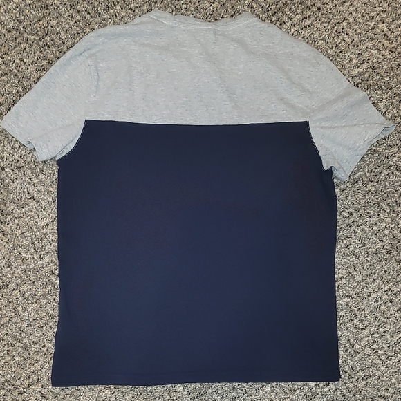 Michael Kors Men's Blue and Light Gray Tee - Picture 6 of 7